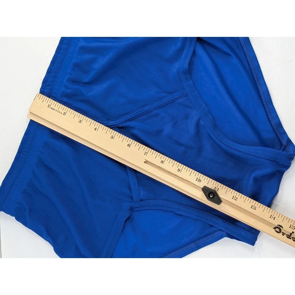 NWOT😍Vntg 70s Blue Nylon Tricot Jockey Briefs Underwear Men L36-38 YFront Sheer